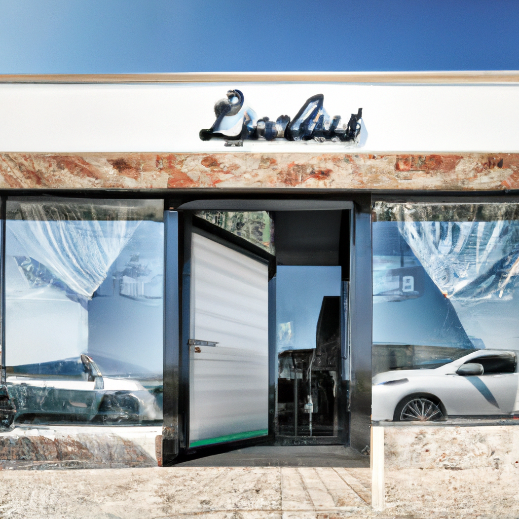 Showroom de luxo com carros premium